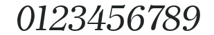 Clearface-Serial-RegularItalic numbers preview