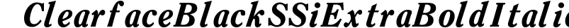 Clearface Black SSi Extra Bold Italic preview