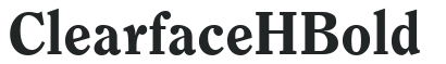 ClearfaceH Bold preview