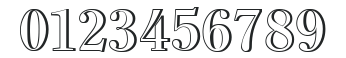 Clearface Outline Shadow Regular numbers preview