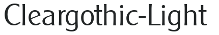 Cleargothic-Light letters preview