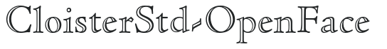 CloisterStd-OpenFace letters preview