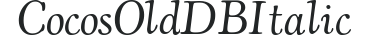 CocosOldDB Italic preview