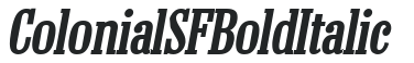 Colonial SF Bold Italic preview