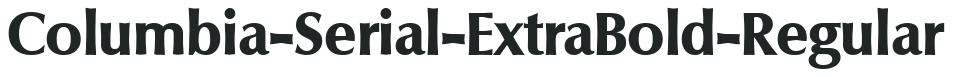 Columbia-Serial-ExtraBold-Regular preview