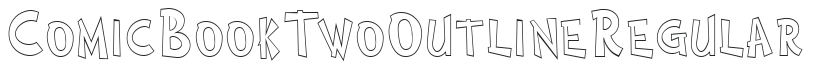 Comic Book Two Outline Regular letters preview