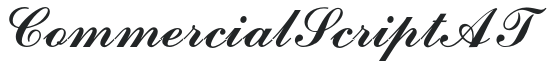 Commercial Script AT letters preview