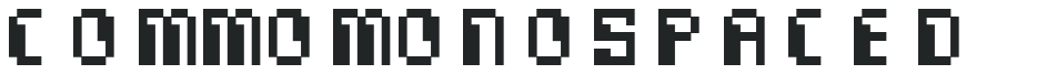 Commo Monospaced letters preview