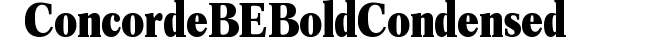 Concorde BE Bold Condensed preview