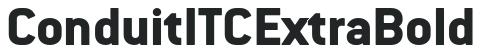 Conduit ITC ExtraBold preview