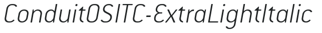 ConduitOSITC-ExtraLightItalic preview