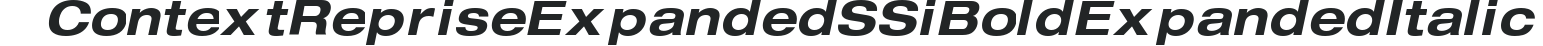 Context Reprise Expanded SSi Bold Expanded Italic preview
