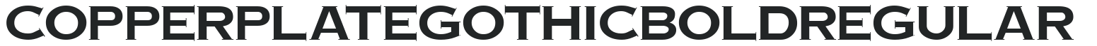 Copperplate Gothic Bold Regular letters preview