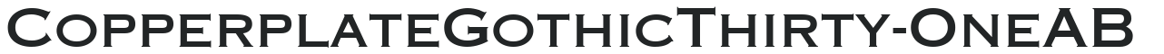 CopperplateGothicThirty-OneAB letters preview