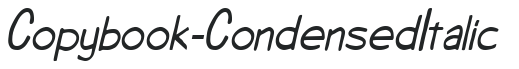 Copybook-Condensed Italic preview