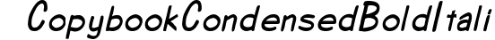 CopybookCondensed  Bold Italic preview