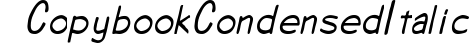 CopybookCondensed  Italic preview