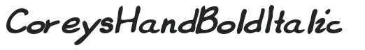 CoreysHand Bold Italic preview