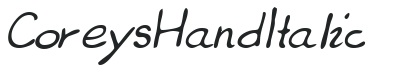 CoreysHand Italic preview