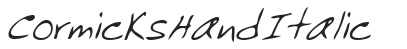 CormicksHand Italic preview