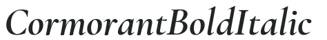 Cormorant Bold Italic preview