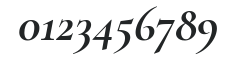 Cormorant Bold Italic numbers preview