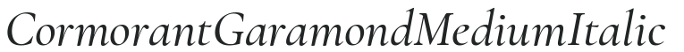 Cormorant Garamond Medium Italic preview