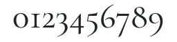 Cormorant Garamond Medium numbers preview