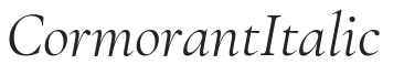 Cormorant Italic preview