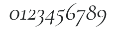 Cormorant Italic numbers preview