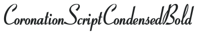 CoronationScriptCondensed Bold preview