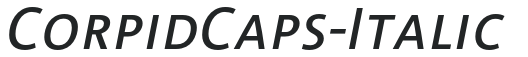 CorpidCaps-Italic preview