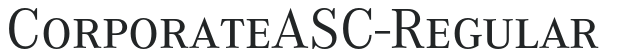 CorporateASC-Regular letters preview