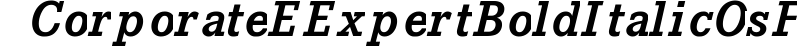 Corporate E Expert Bold Italic OsF preview