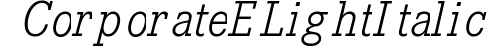Corporate E Light Italic preview