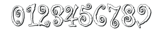 Corps-Script-Shadow numbers preview