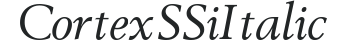 Cortex SSi Italic preview