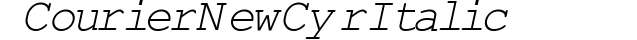 Courier New Cyr Italic preview