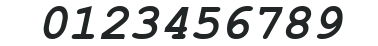 Courier New Digiscream Bold Italic numbers preview
