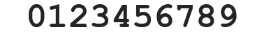 Courier New Digiscream Bold numbers preview