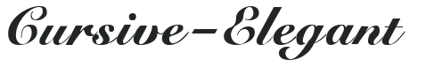 Cursive-Elegant letters preview