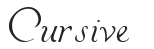 Cursive letters preview