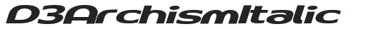 D3 Archism Italic preview