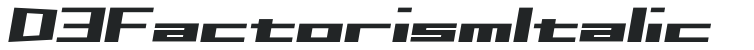 D3 Factorism Italic preview