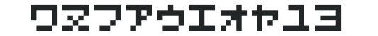 D3 Littlebitmapism Katakana numbers preview