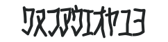 D3 Skullism Katakana Bold numbers preview