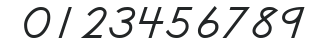 DN Cursive Bold numbers preview