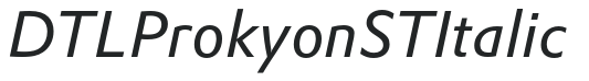 DTLProkyonST Italic letters preview