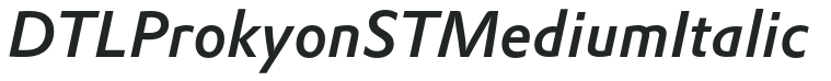 DTLProkyonSTMedium Italic preview