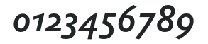 DTLProkyonSTMedium Italic numbers preview